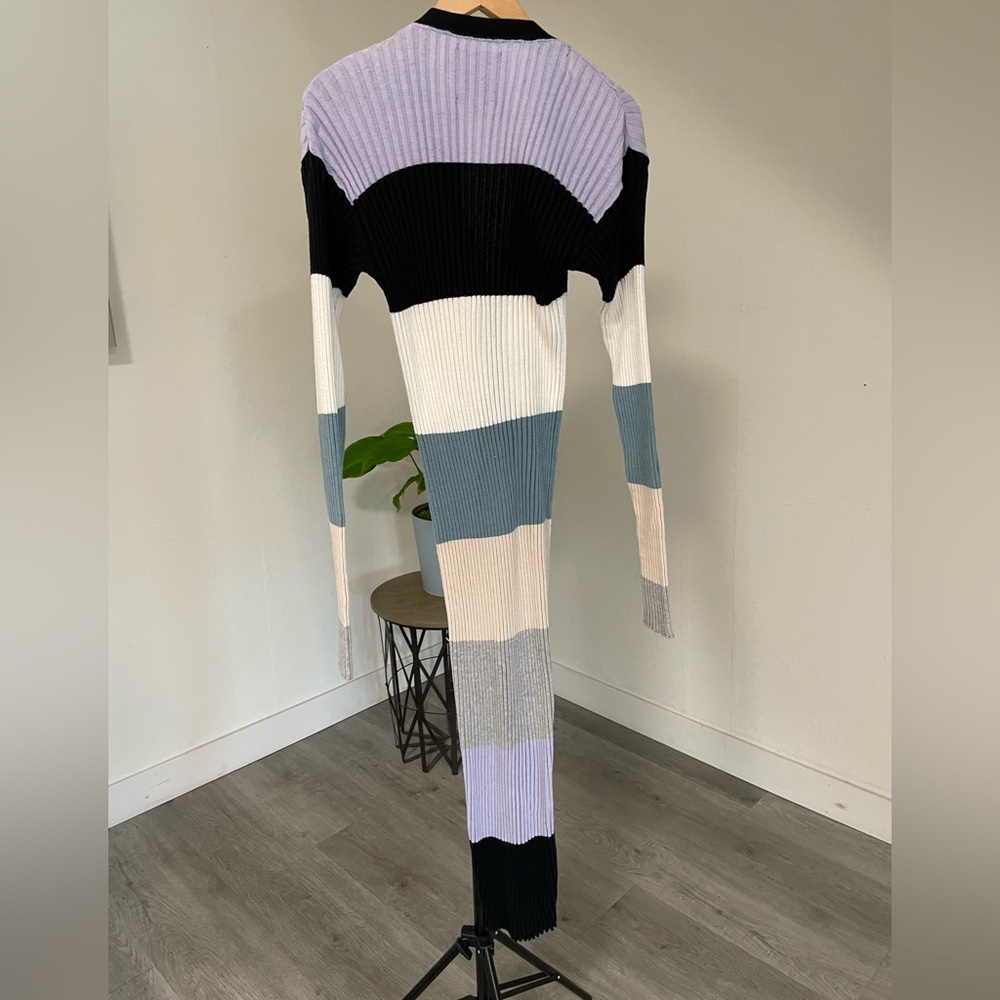 Le Superbe Colorblock Ribbed Midi Cardigan - Picture 5 of 12